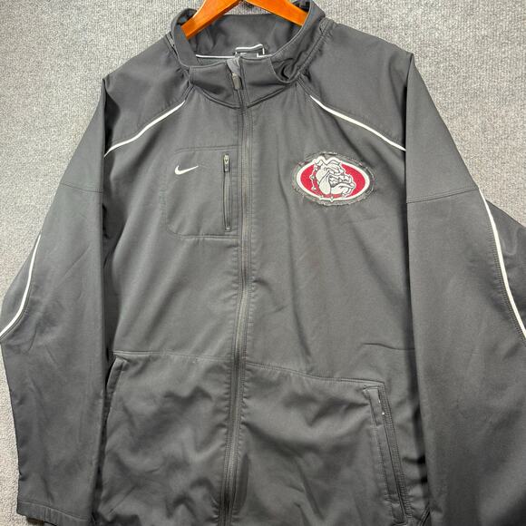 Nike Full Zip Swoosh Jacket Men's XXL Black Georgia Patched Casual Outdoors - Picture 2 of 10